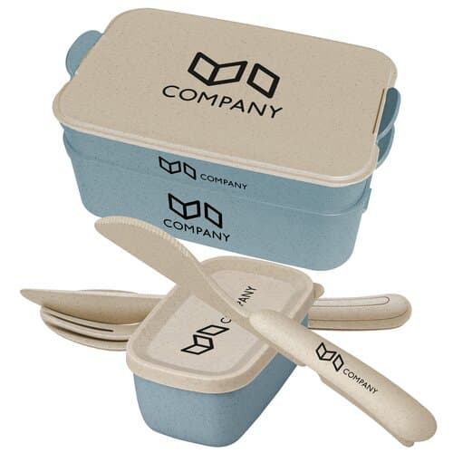 KOZIOL STAKK BENTOBOX READY Bentobox 2l+Liquidsafe Box+Besteckset - MADE IN GERMANY