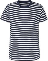 white / navy stripe