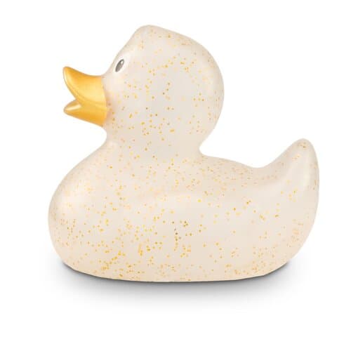 Werbeente Giselle Goldglitzer, ca. 8 cm