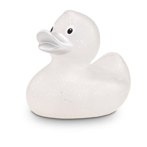 Werbeente Silke Silberglitzer, ca. 8 cm