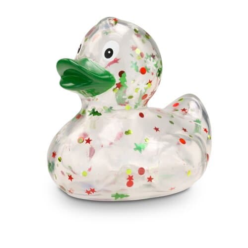 Werbeente Luis Lametta mit grünem Schnabel, ca. 8 cm