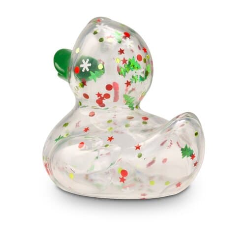 Werbeente Luis Lametta mit grünem Schnabel, ca. 8 cm