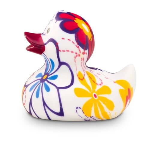 Werbeente Bea Blütenkleid, ca. 8 cm