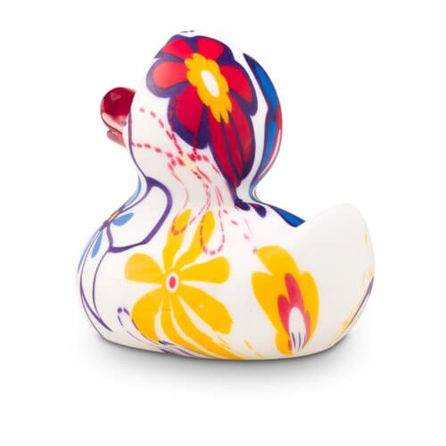 Werbeente Bea Blütenkleid, ca. 8 cm