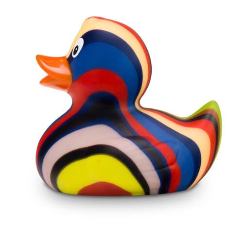 Werbeente Lenny Längsstreifen, ca. 8 cm