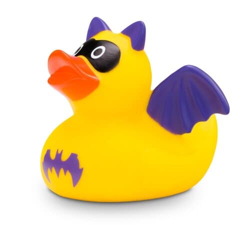 Werbeente Batduck Superheld gelb-lila