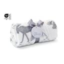 Kuscheldecke Rudolph weiß/grau - 120 x 150 cm, 190 g/m²