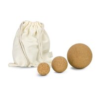 Massagebälle Cork 3er Set Faszienbälle in verschiedenen Größen