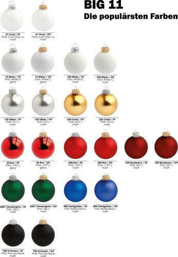 Weihnachtskugel 7 cm BASIC BIG 11 mit Werbedruck