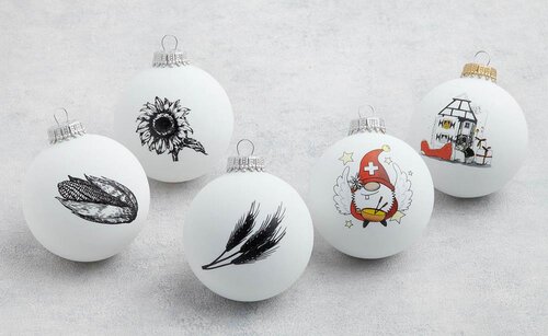 Weihnachtskugel 8 cm BASIC PLUS mit Werbedruck