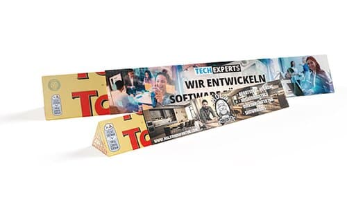 Toblerone in Werbeschuber