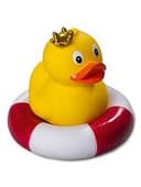 Quietsche-Ente Krone, stehend