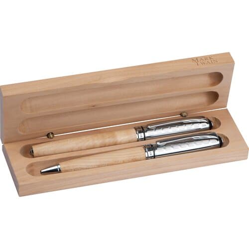 Mark Twain Schreibset aus Holz ROLAND