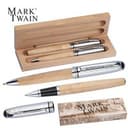 Mark Twain Schreibset aus Holz ROLAND