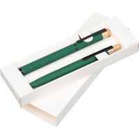 Schreibset mit Kugelschreiber und Rollerball aus recyceltem Aluminium
