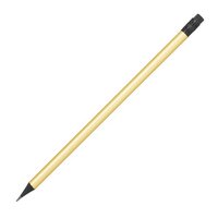 Bleistift mit Radiergummi in Metallic-Farben