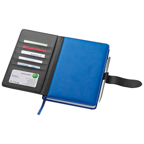 A5 Notizbuch mit Visitenkartenmappe