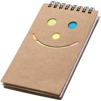 Notizblock mit Spiralbindung und einem Smile Gesicht