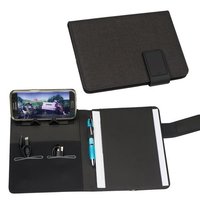 A5 Schreibmappe mit integrierter Powerbank 4000 mAh und LED