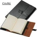 CrisMa Kunstleder Notizbuch A5 mit linierten Seiten EDNA