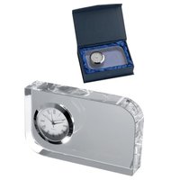 Glasblock mit Uhr