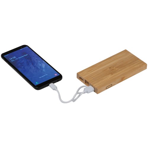 Powerbank aus Bambus