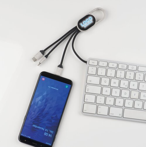 Ladekabel aus Weizenstroh mit Leuchtfunktion