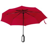 Taschenschirm aus Pongee mit Karabinergriff