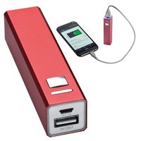 Powerbank 2.200 mAh aus Metall, inkl. Ladekabel