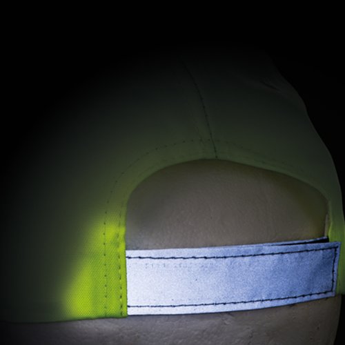 6 Panel Baseballcap für Kinder aus Polyester mit reflektierender Borte