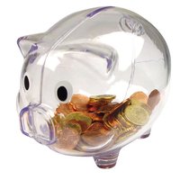 Transparentes Sparschwein