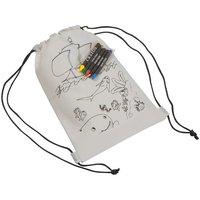 Non Woven Kordeltasche inkl Wachsmalstiften