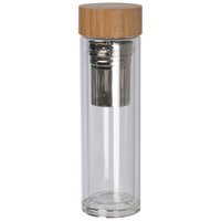 Vakuum Borosilikat Glasflasche mit Teesieb 420ml