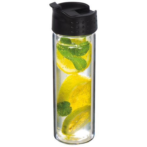 Borosilikat Glasflasche mit Teesieb, 400 ml