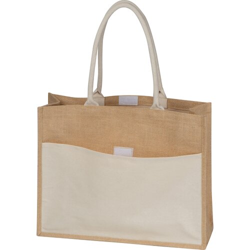 Jutetasche mit Vorfach