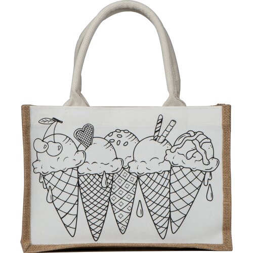 Jute Baumwolltasche zum Ausmalen