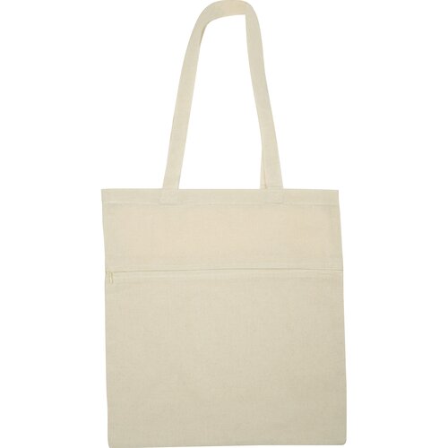 Baumwolltasche mit Reißverschlussfach