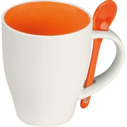 Tasse aus Porzellan mit Löffel, 250ml ARMANDO – Bild 1