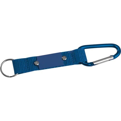 Schlüsselanhänger mit Karabiner und Plättchen aus Metall PHYLLIS