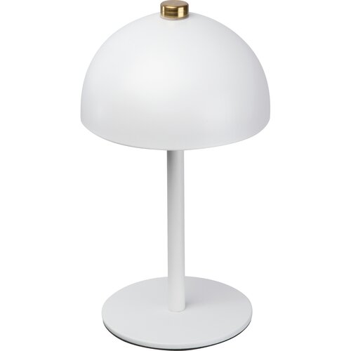 Tischlampe aus Edelstahl mit Akku