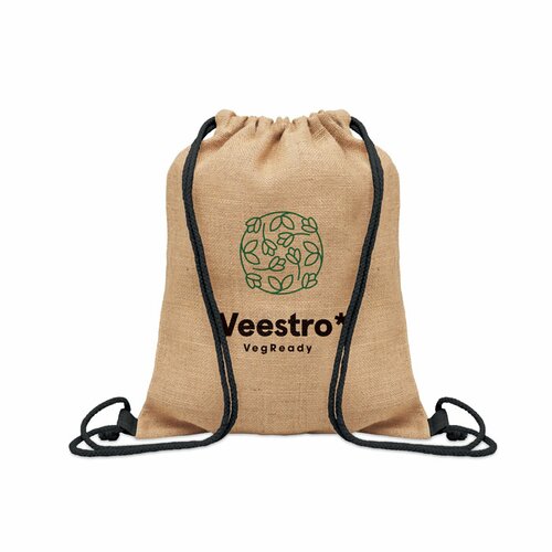 FUKURO Jute Beutel mit Kordelzug