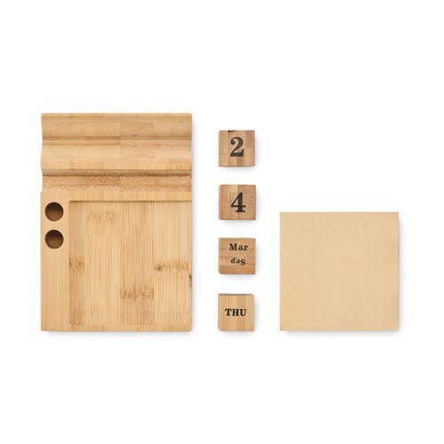BOOTOP Tischkalender Bambus