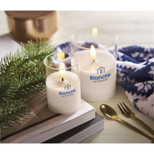 XANDLE+ LED-Wachskerze im Glashalter