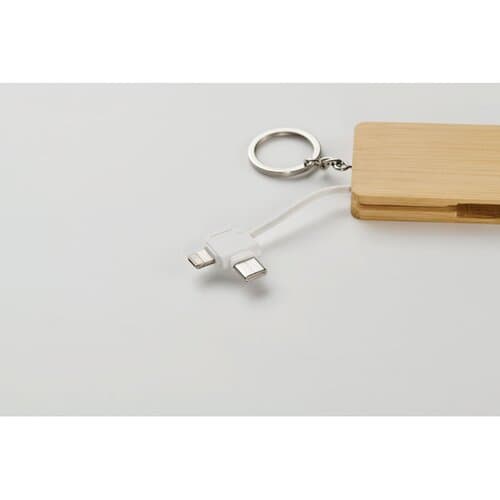 BUPOW Schlüsselring mit Ladekabel