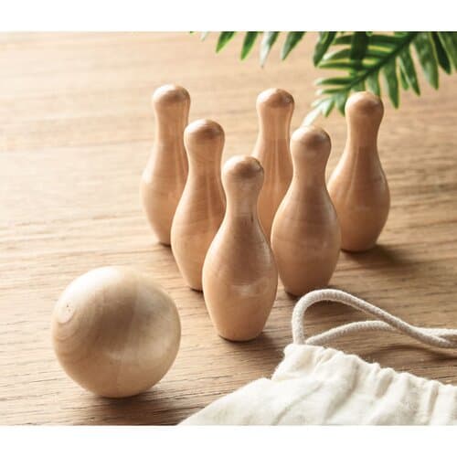 BOLITO Mini-Bowling-Set Kiefernholz