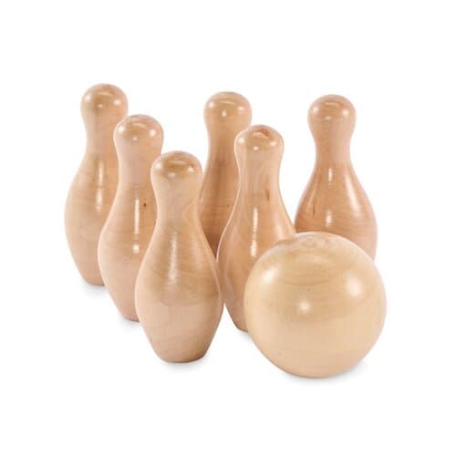 BOLITO Mini-Bowling-Set Kiefernholz