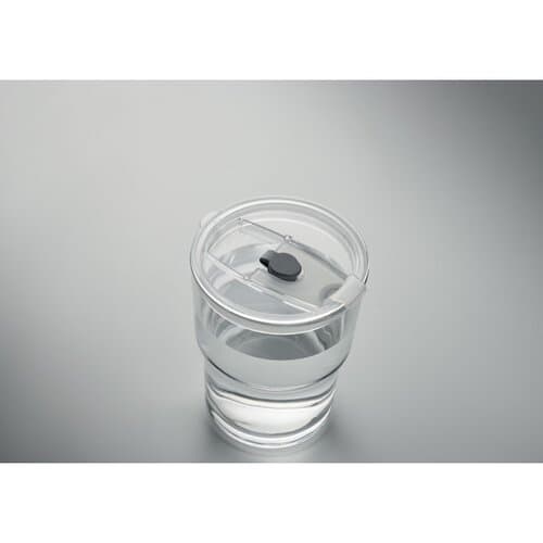 SIP Glasbecher mit Trinkhalm 400ml