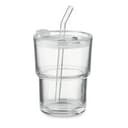 SIP Glasbecher mit Trinkhalm 400ml
