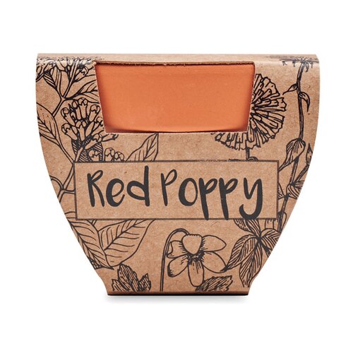 RED POPPY Terracotta-Topf Mohnblume