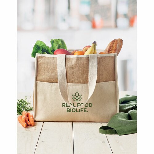 CAMPO DE GELI Jute-Canvas Shopping Tasche